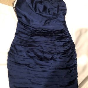 Strapless navy blue express cocktail dress